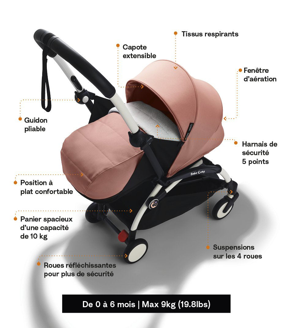 Poussette Nano Bebe Cosy® avec pack nouveau-né